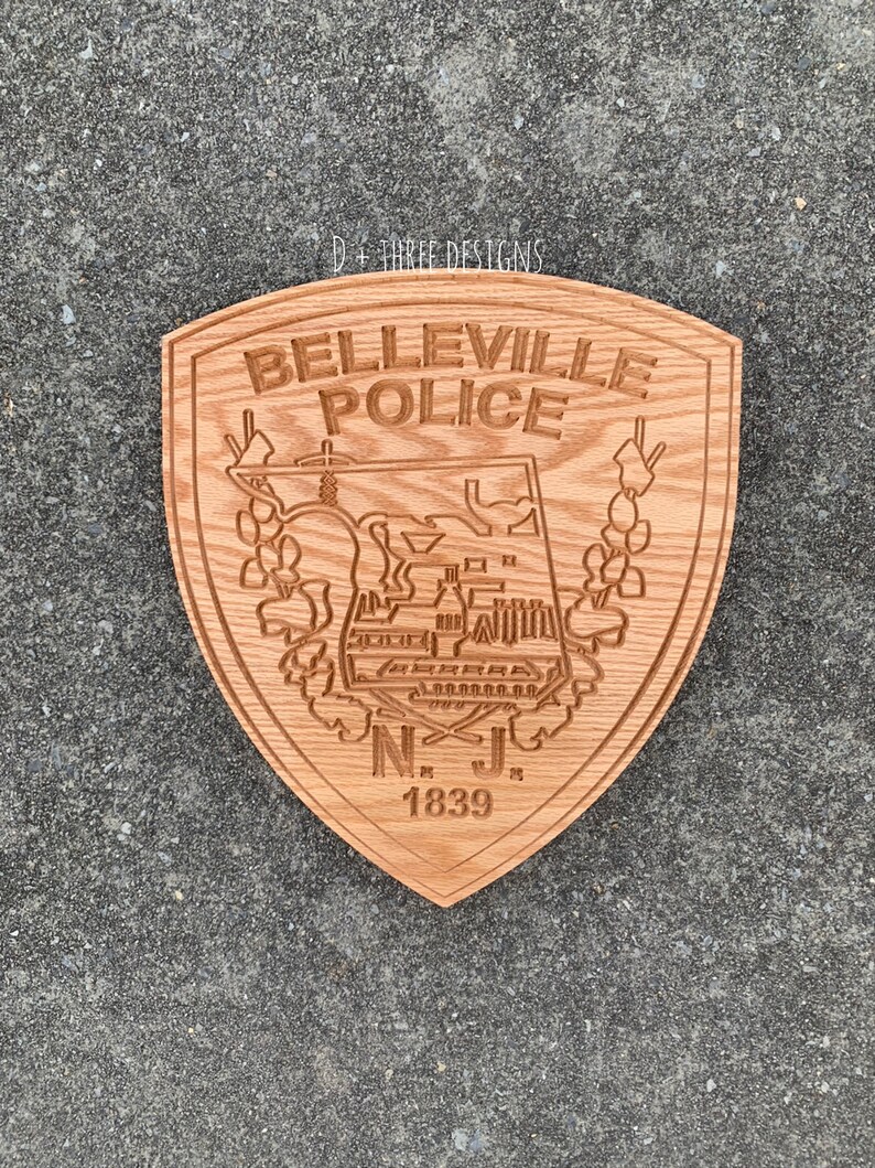 Belleville New Jersey Wooden Police Patch // Custom Police Etsy