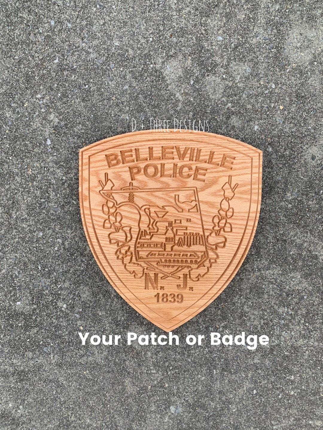 Belleville New Jersey Wooden Police Patch // Custom Police Etsy