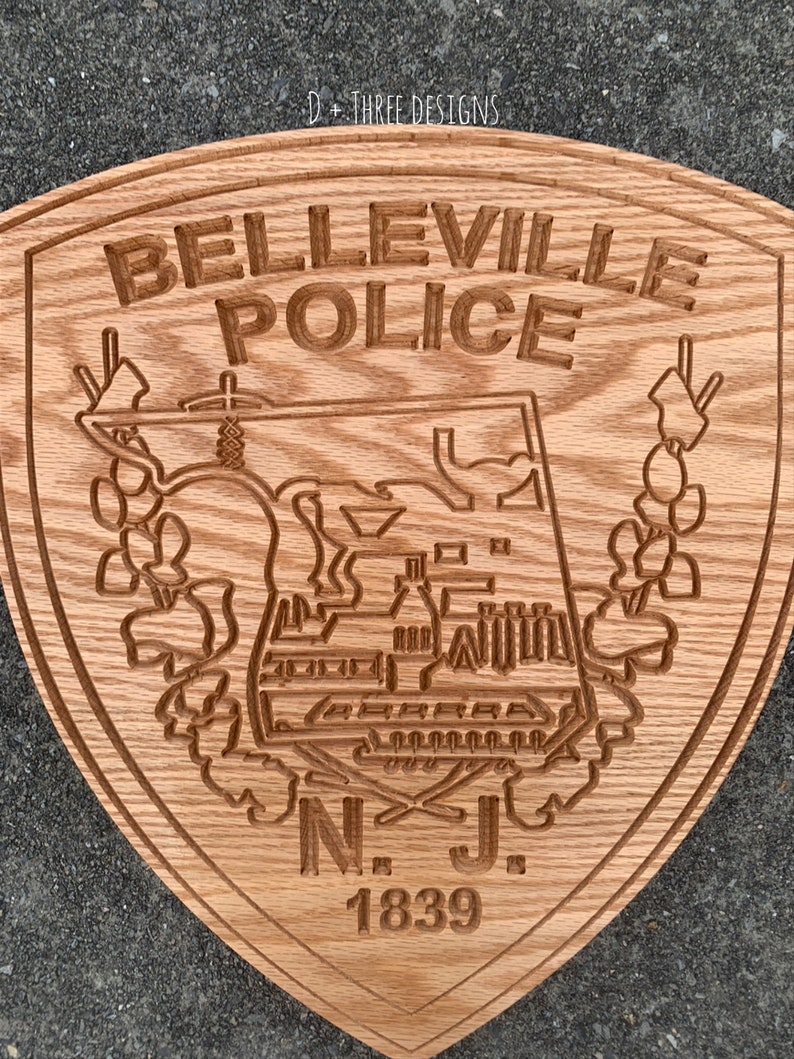Belleville New Jersey Wooden Police Patch // Custom Police Etsy