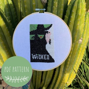 Wicked Playbill Cross Stitch Pattern  PDF | Broadway Musical Art