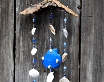 Shell wind chime, maritime decoration, handmade, unique item, summer gift ideas