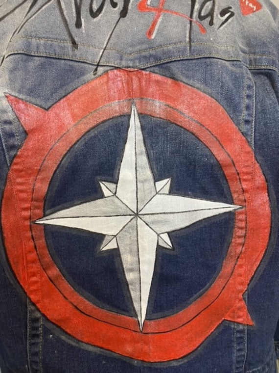 Handpainted KPOP Denim Jacket Stray Kids Ateez - Etsy