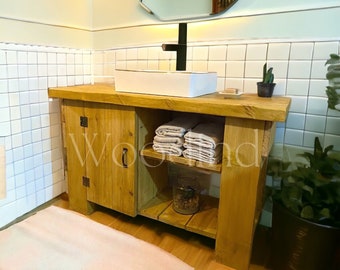 TIMRIS Boîte De Rangement Bois Vieilli Rustique - Blanc Vieilli, 36x16x10 Cm, Avec Poignées Jute - Déco Salle De Bain