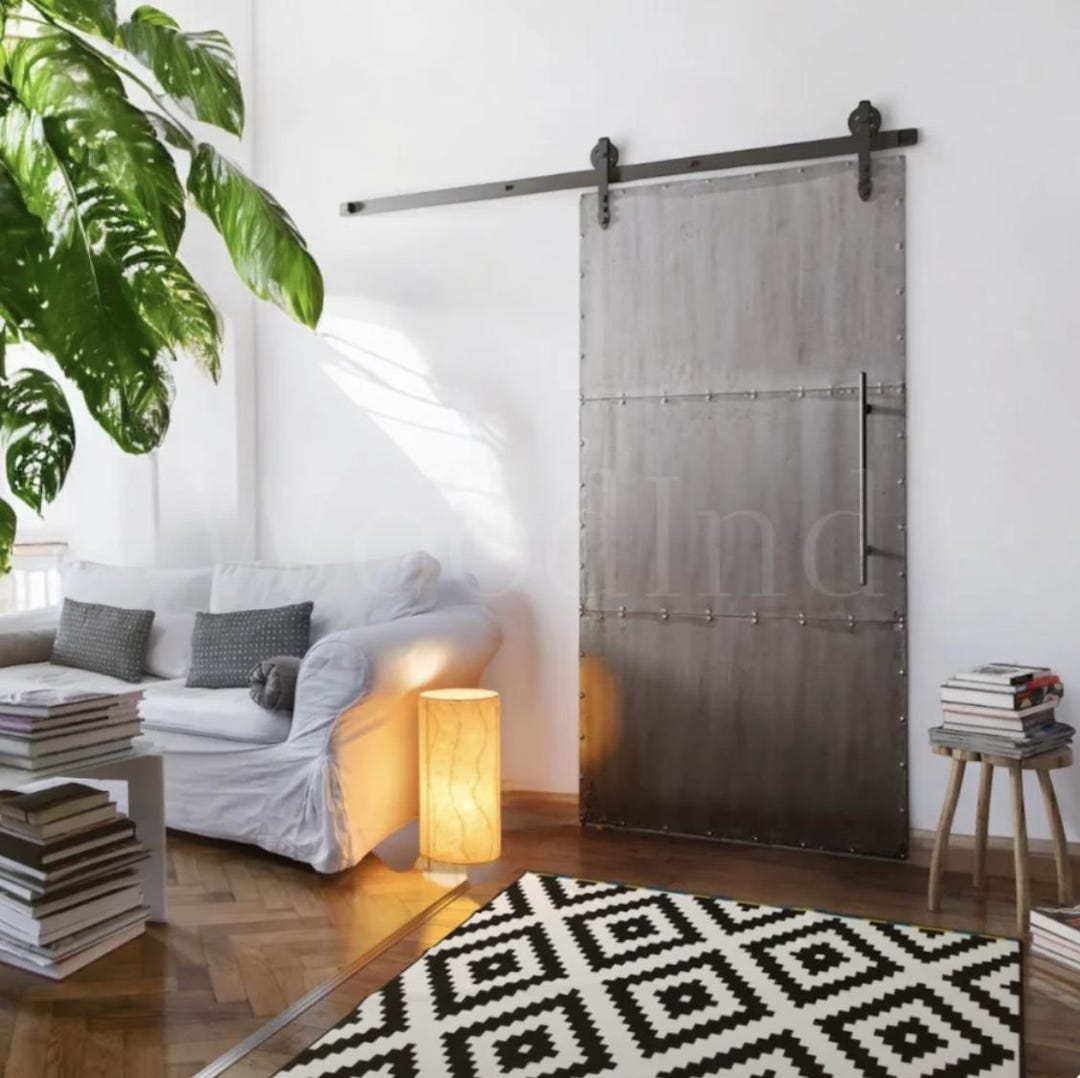Gray Metal Interior Sliding Door - Etsy