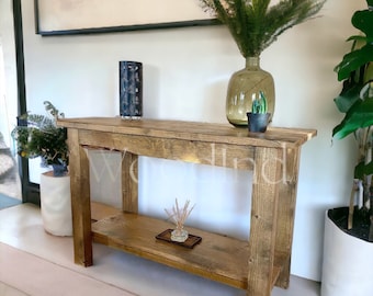 Vintage wooden console - Custom-made