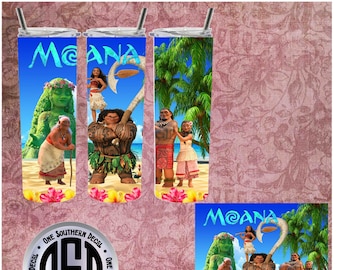 Maui and crew digital image for 20oz skinny tumbler PNG