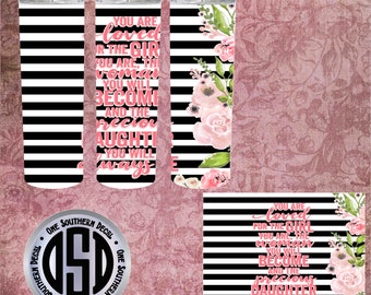 You are loved daughter digital image for 20oz skinny tumbler PNG