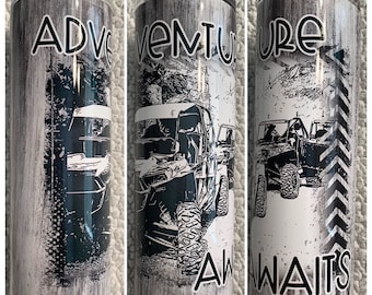Adventure awaits 20oz skinny insulated tumbler