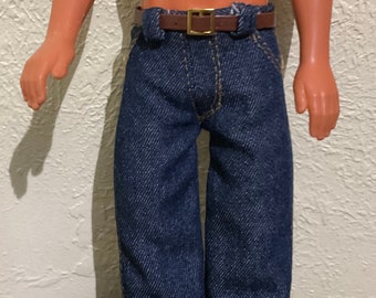 Ken doll blue denim jeans and black denim jeans W/belt and/or pants slacks 4 colors for original and broad ken