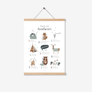 Affiche A3 enfant, thème nature/aventure