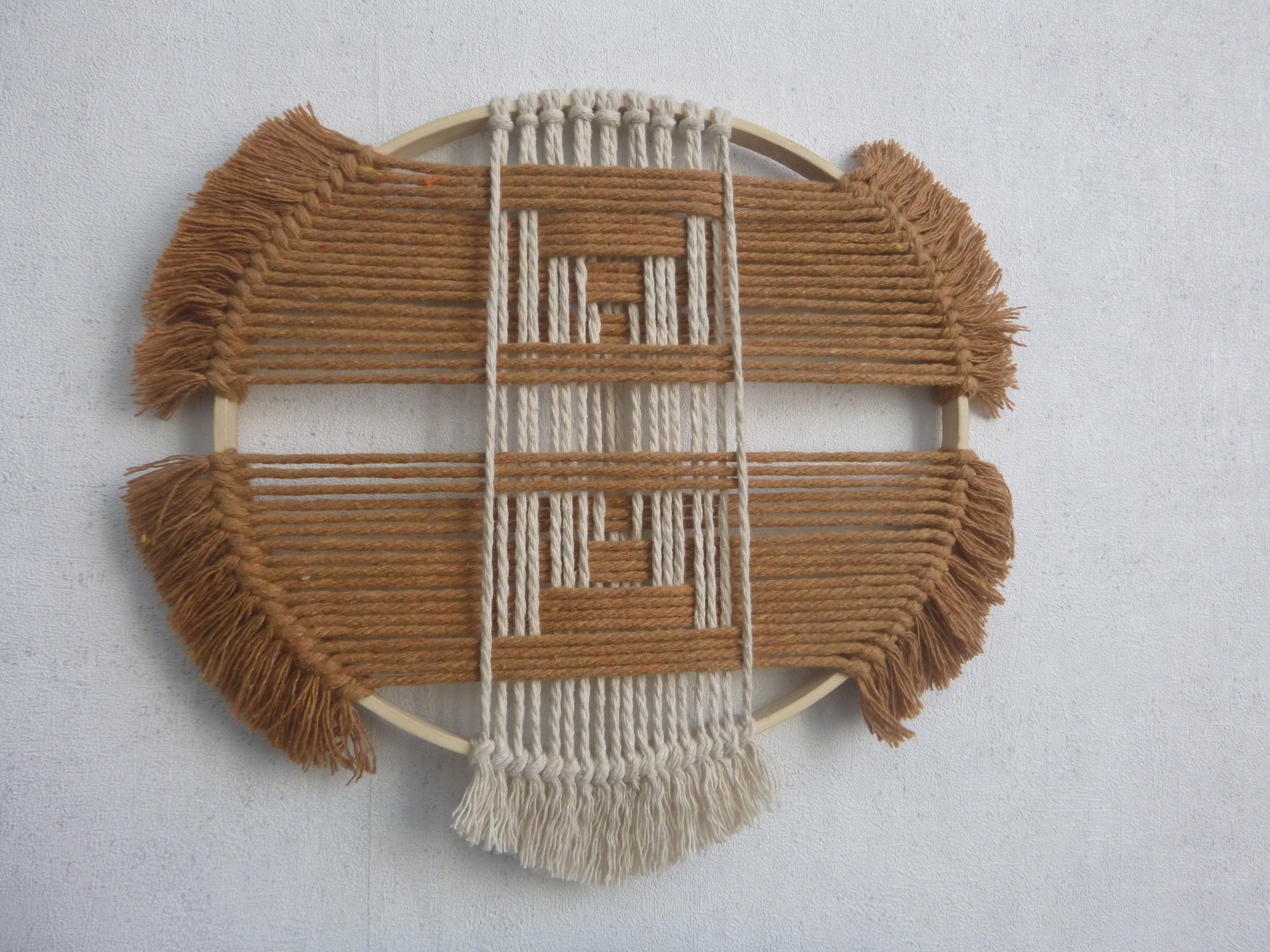 Tissage en Macramé /Tenture Déco Boho/Suspendu Décor Mural/ Art Mural