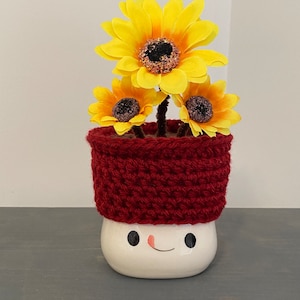 Marshmallow mug hat : Pot of Sunflower