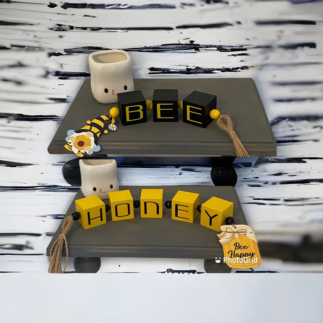 Bee Theme Wood Garland Bee Display Bee Decor Etsy