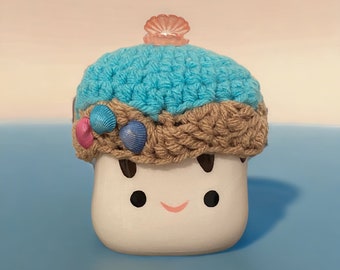 Beach Marshmallow Mug Hat: Ocean Tiered Tray Decor