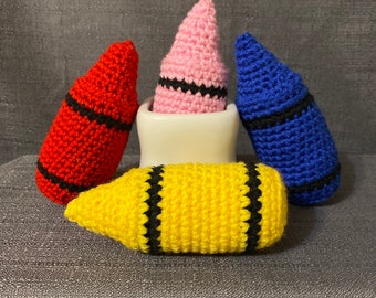 Crochet Crayon/Stuffed Crayon/Crayon Plushie/Amigurumi Crayon/Teacher/School/Gift