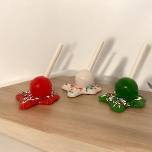 Handcrafted Resin Melting Lollipop Paperweight: Unique Desk Decor