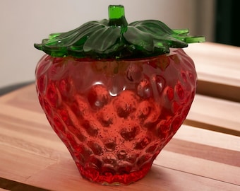 Resin strawberry jar with lid