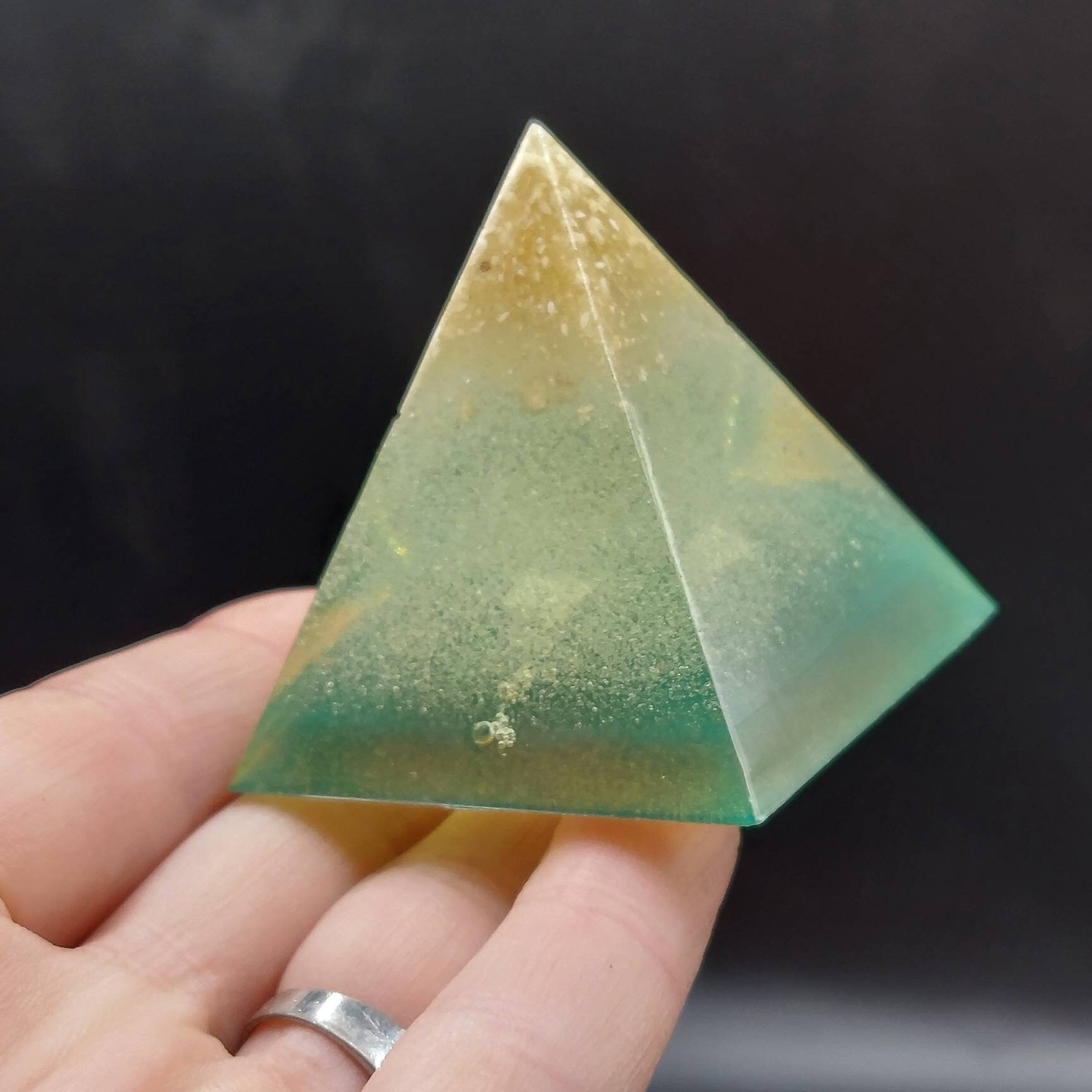 Custom Cremation Ashes Resin Pyramid Memorial in Team Colors Etsy