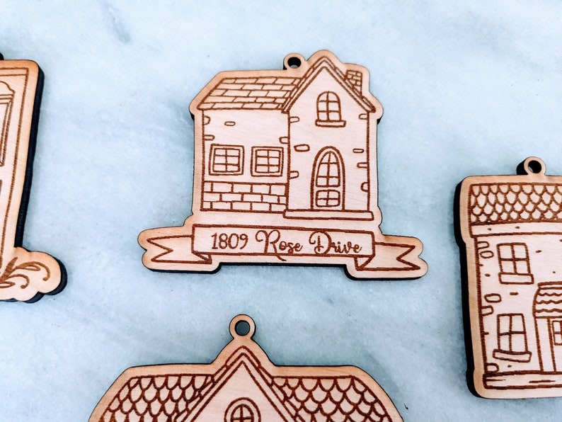 Download Hand drawn house christmas ornament SVG file for Glowforge ...