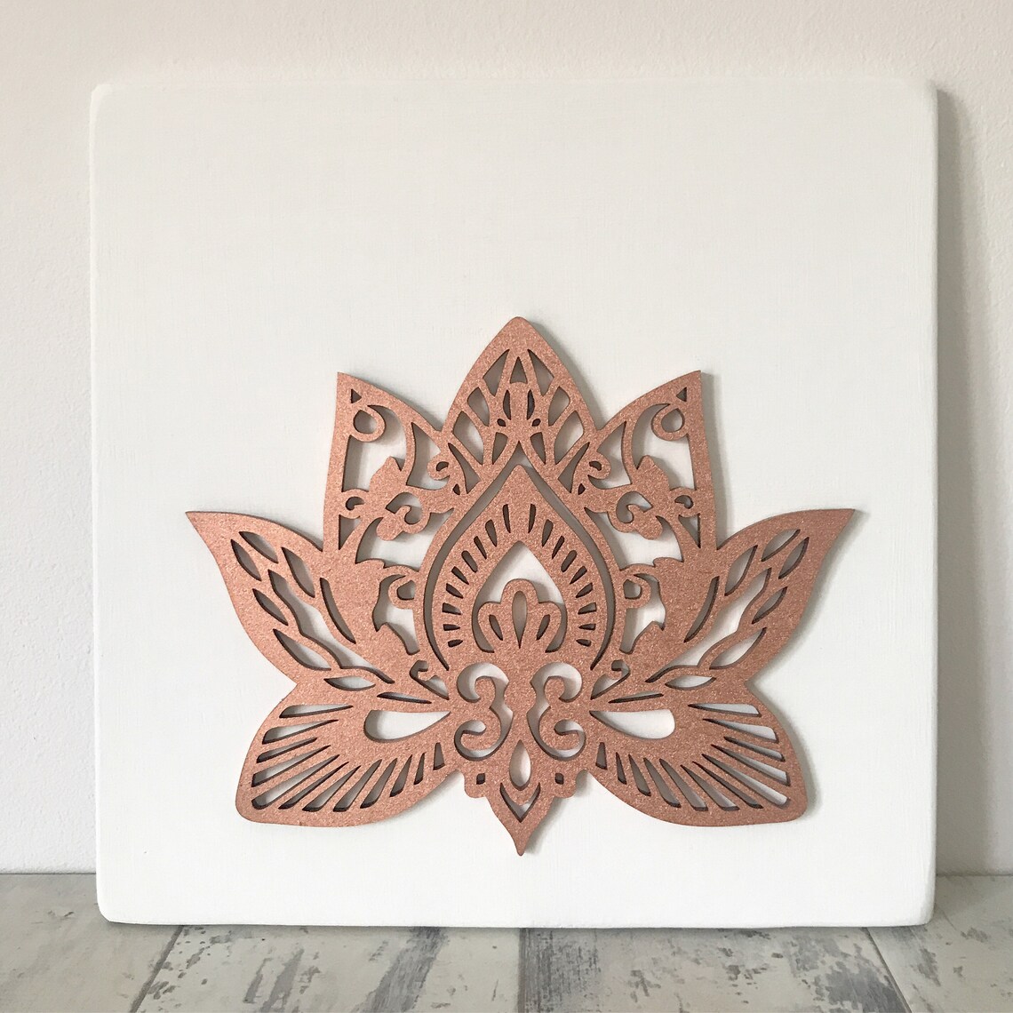 Lotus Flower En bois Wall Art Etsy
