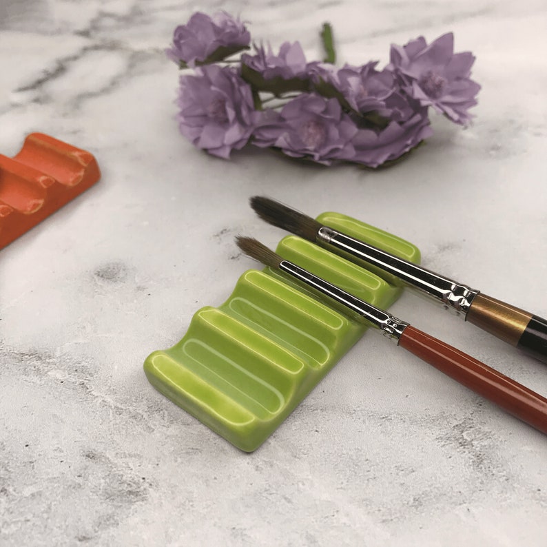 Ceramic brush rest 10 COLORS Etsy