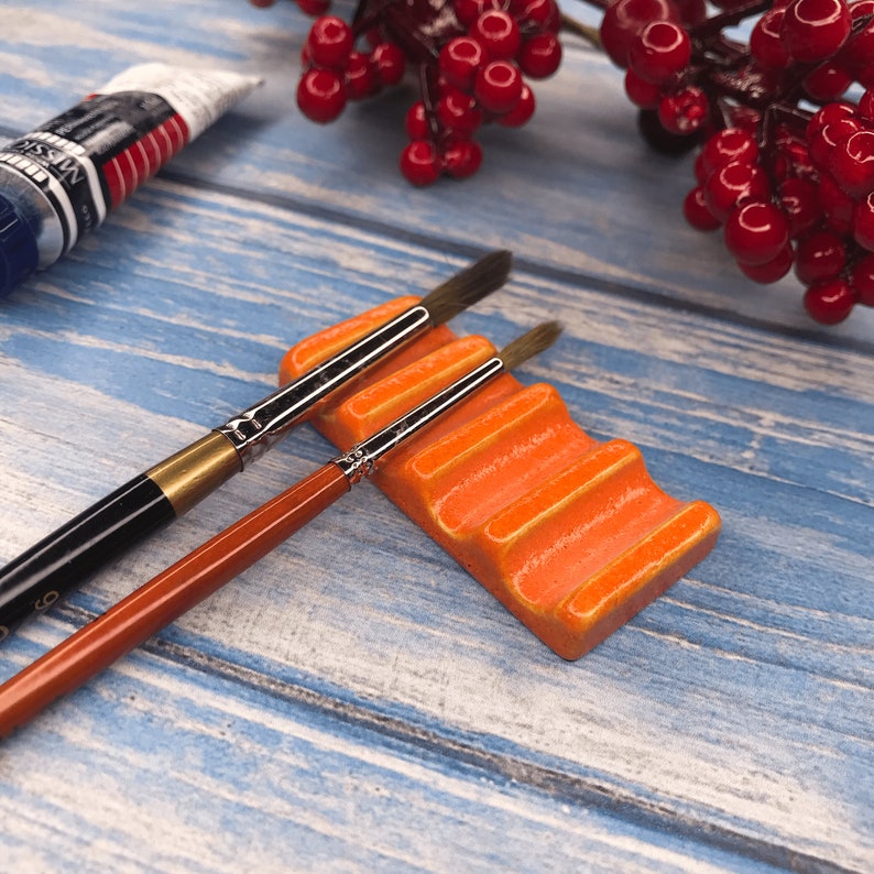 Ceramic brush rest 10 COLORS Etsy