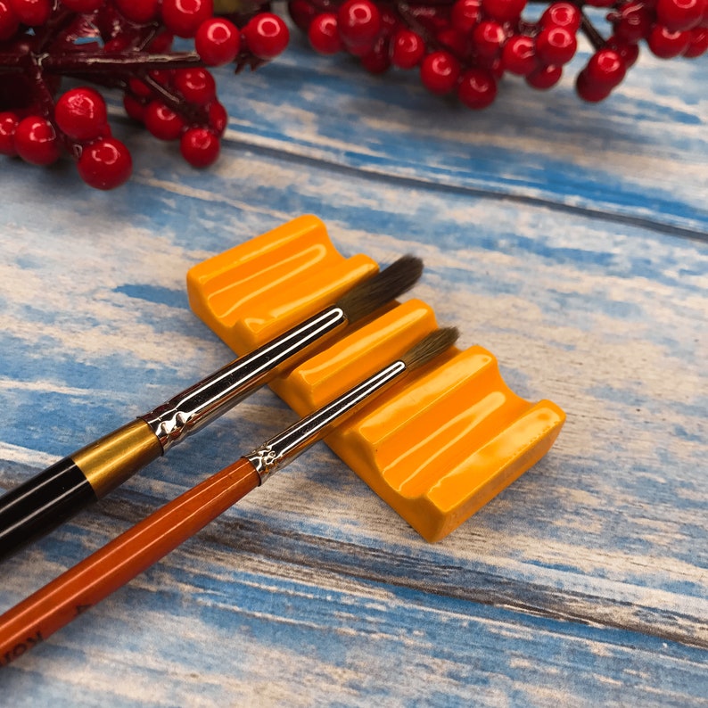 Ceramic brush rest 10 COLORS Etsy