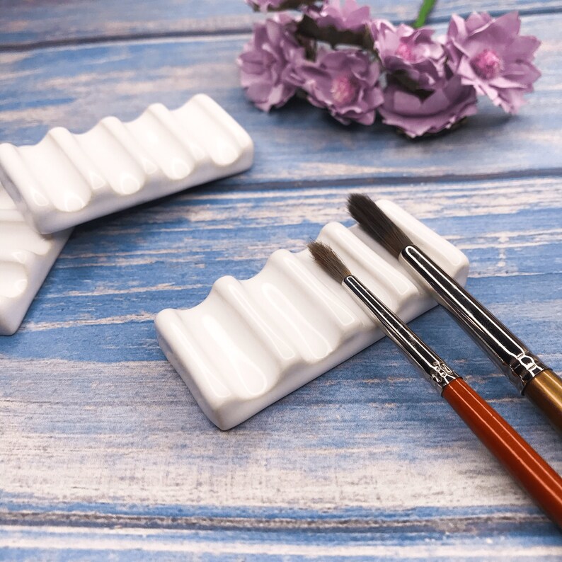 Ceramic brush rest 7 COLORS Etsy