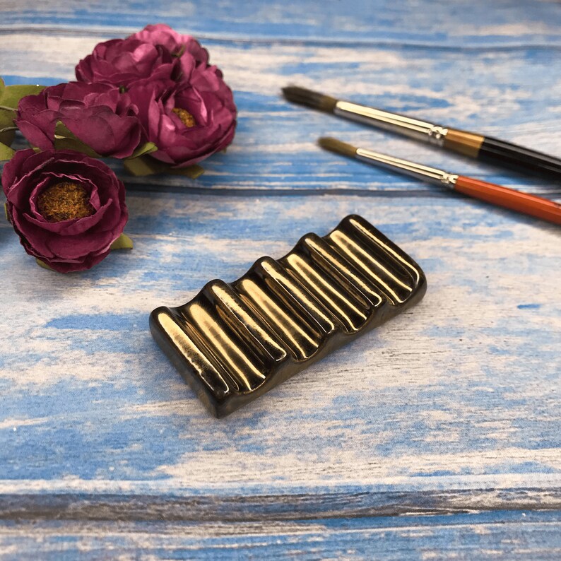 Ceramic brush rest 10 COLORS Etsy