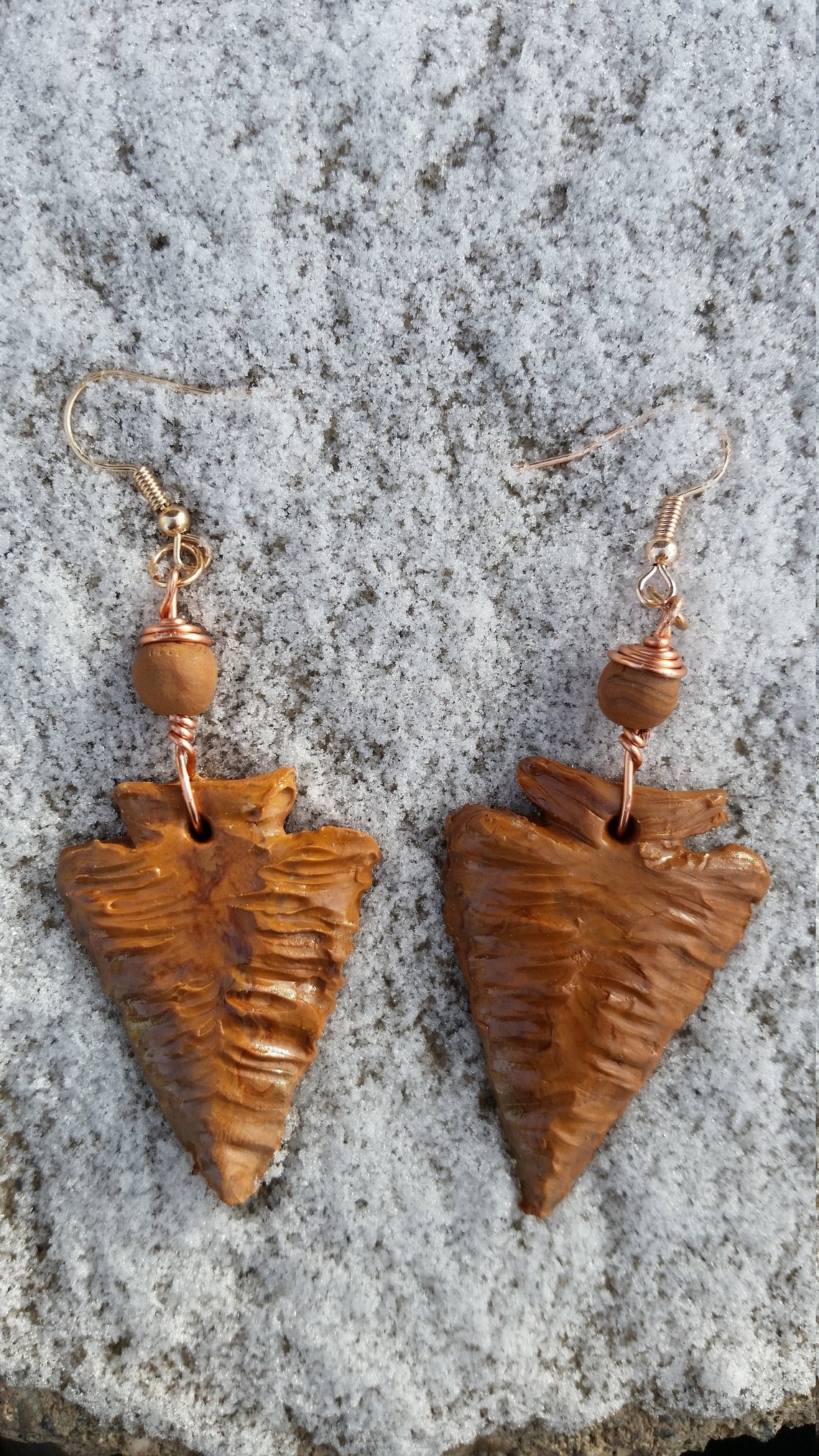 Arrowhead Clay Earrings/ Western Earrings/ Dangle Earrings Etsy
