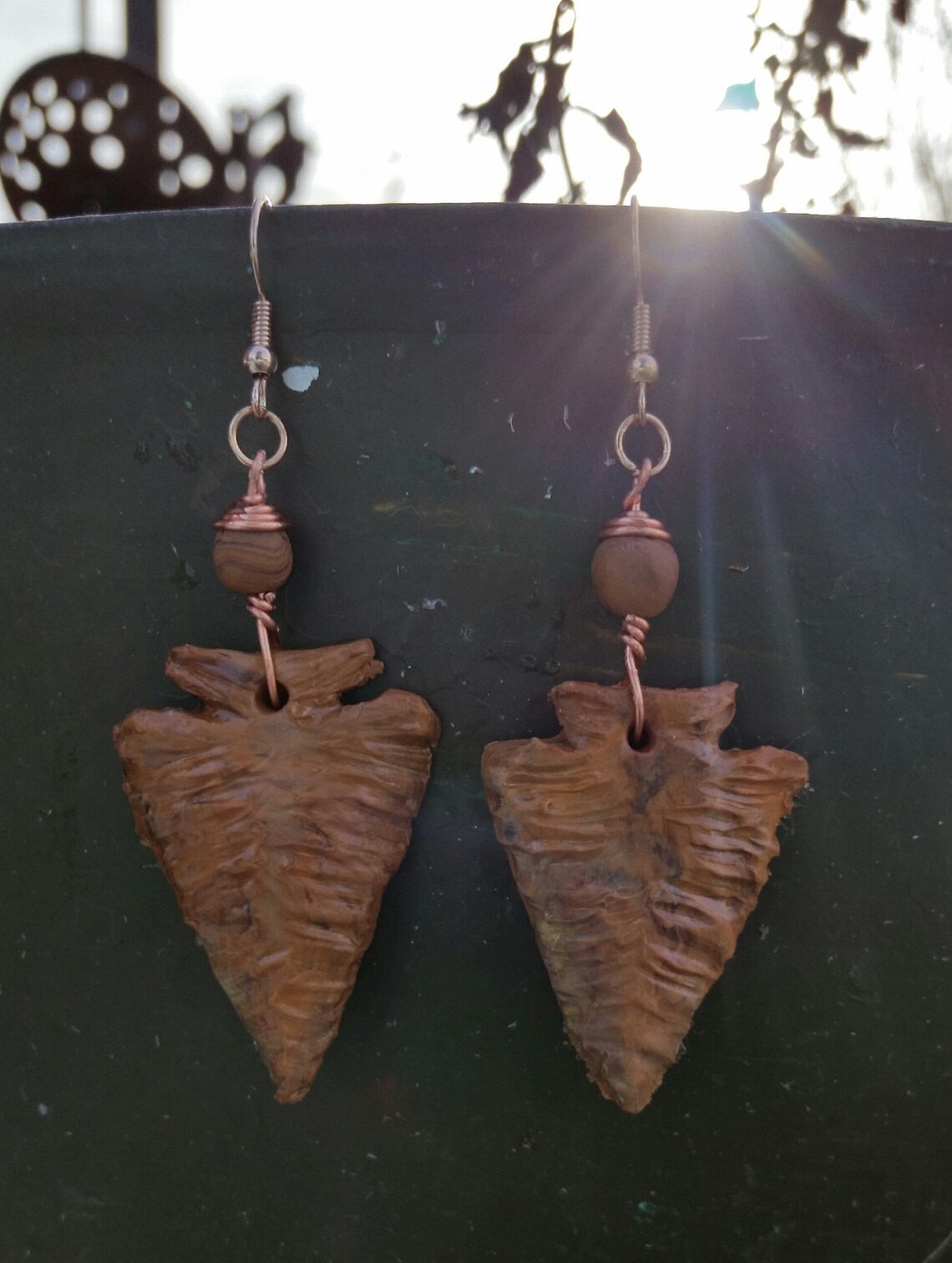 Arrowhead Clay Earrings/ Western Earrings/ Dangle Earrings Etsy
