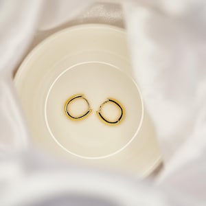 Vermeil Oval Hoops