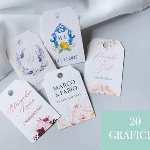 Tag per bomboniere matrimoni nozze