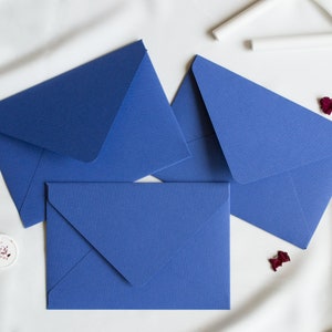 Busta Blu Royal fatta a mano per partecipazioni matrimonio, inviti Battesimo, rettangolare o quadrata