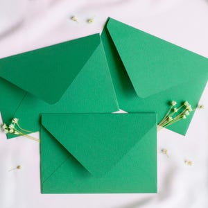 Busta verde biliardo fatta a mano per partecipazioni matrimonio, inviti Battesimo, rettangolare o quadrata
