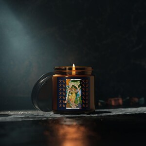 Candela del Mondo, Candela di Soia al Profumo di Frutto della Passione Pepato, Candela Ambientale Rituale dei Tarocchi
