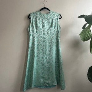 Vintage 1960 Sparkle Paisley Dress Medium
