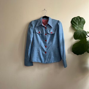 Vintage 1970s Raggedy Ann Button Up Small