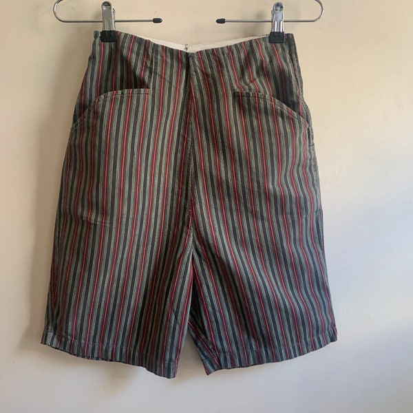 1960s High-Waisted Stripped Shorts