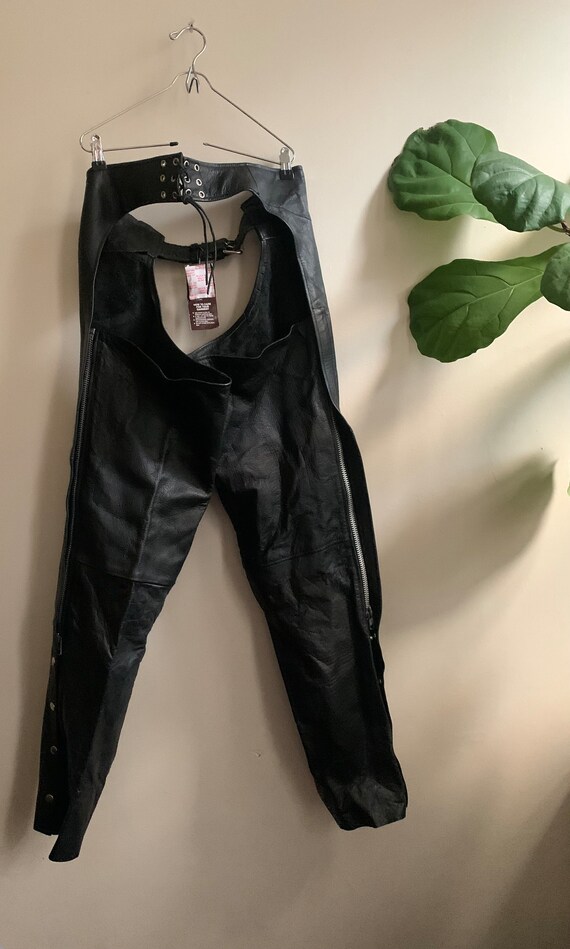 New With Tags Vintage 1990s Leather Chaps XL Hot … - image 2