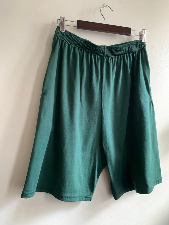 Vintage 1970s Green Shorts L - image 3