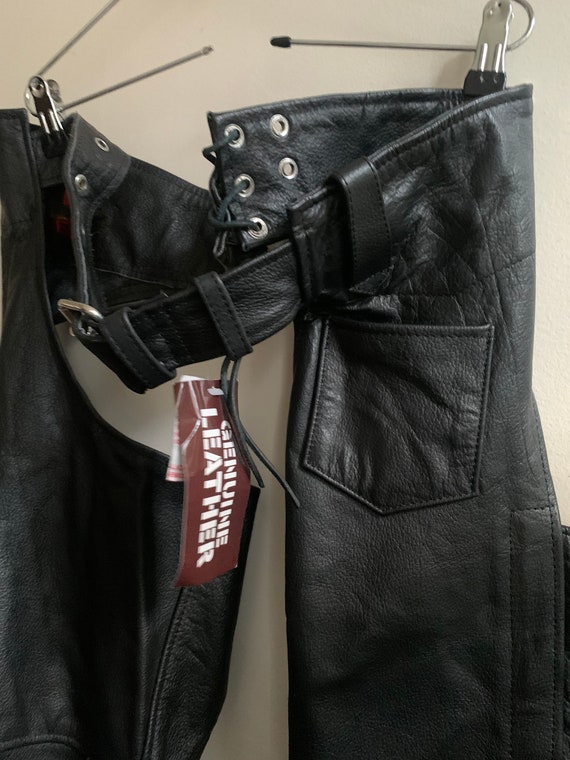 New With Tags Vintage 1990s Leather Chaps XL Hot … - image 8