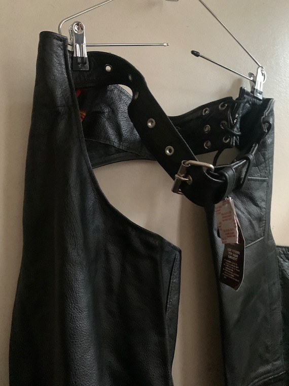 New With Tags Vintage 1990s Leather Chaps XL Hot … - image 7