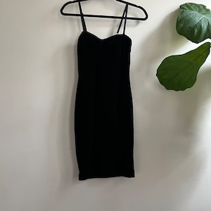 Vintage 1990s Velvet LBD Small