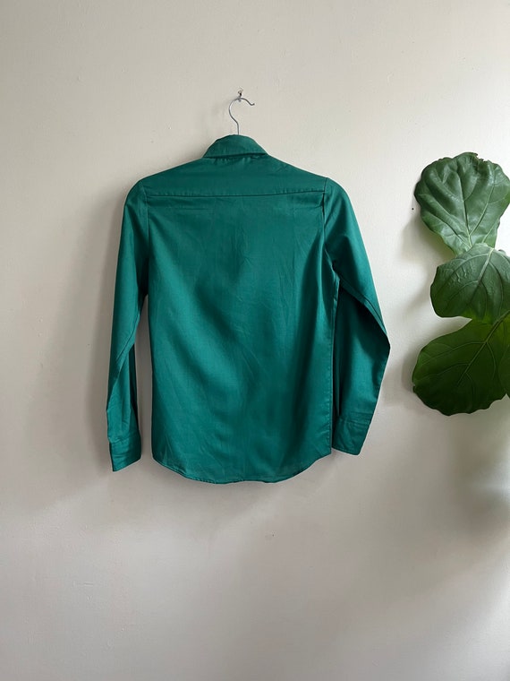 Vintage 1970s Green Longsleeve Small - image 4