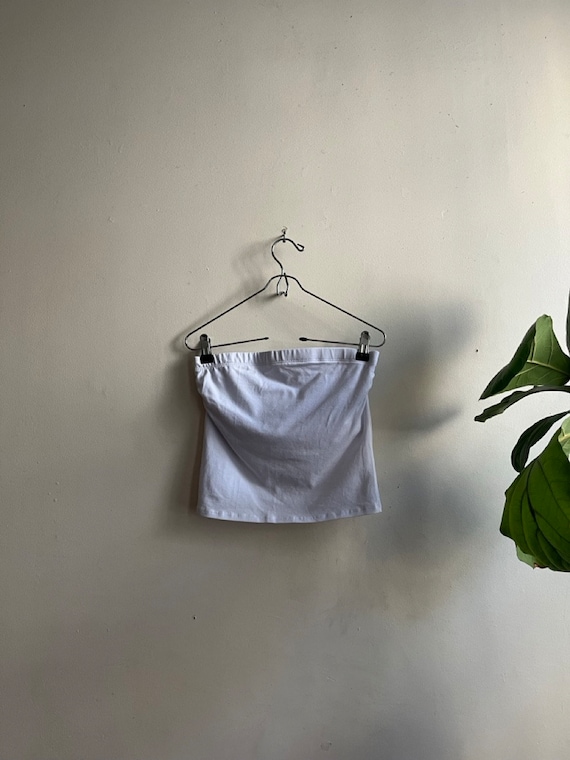 Vintage 1990s White Tube Top MixMatchy Medium