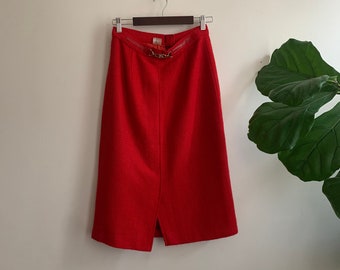 Vintage 1960s Knit Skirt Small