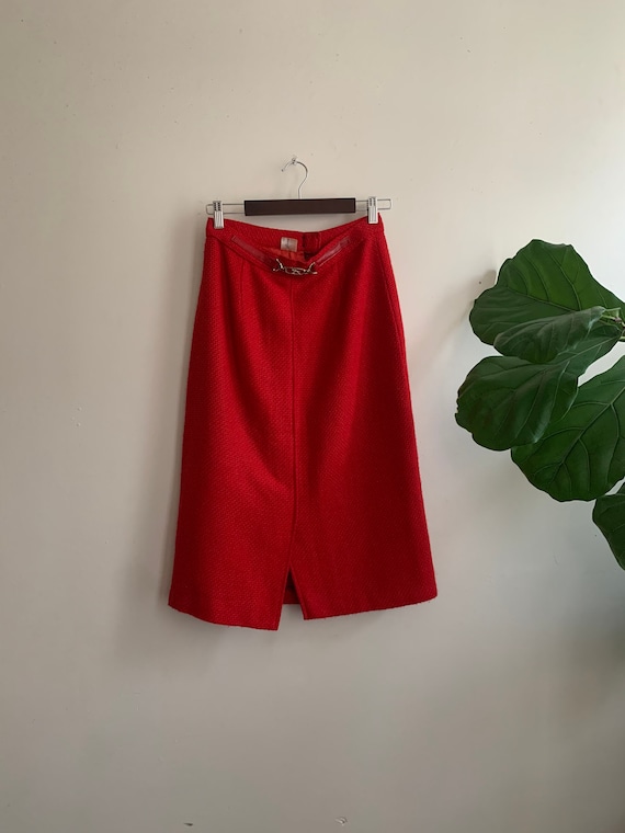 Vintage 1960s Knit Skirt Small