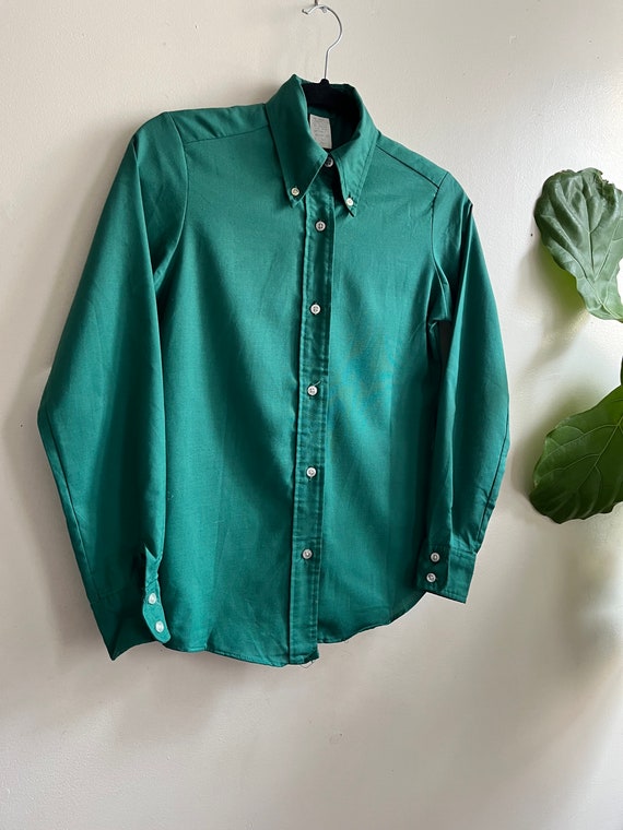 Vintage 1970s Green Longsleeve Small - image 2