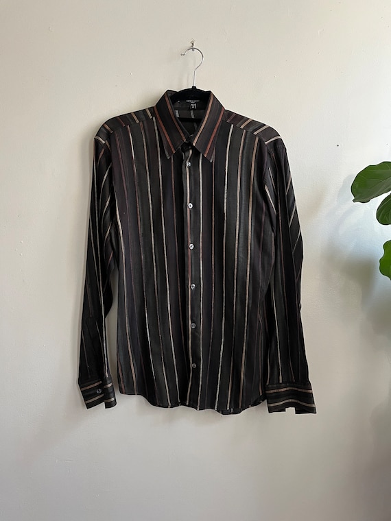90s vintage ombre stripe shirts